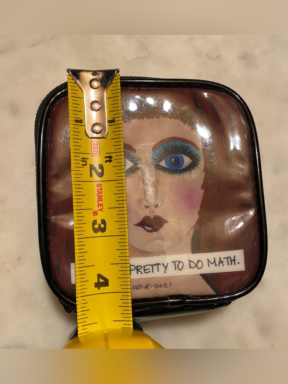 Vintage 2001 Lolly Lu Y2K Mini Cosmetic Case “I’m Too Pretty to Do Math” - Picture 4 of 10